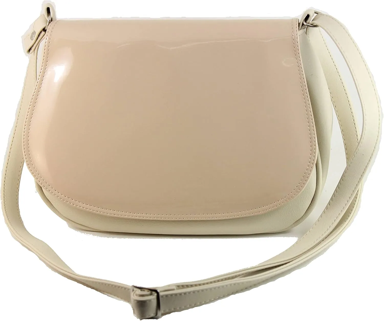 LONI Shoulder Bags for Women Purse Handbag Crossbody Everyday Saddle Bag Medium Patent/Pu Leather