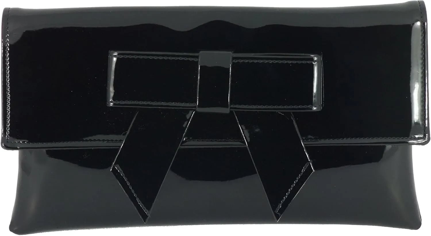 LONI Womens Cute Patent Faux Leather Clutch bag/Shoulder Bag