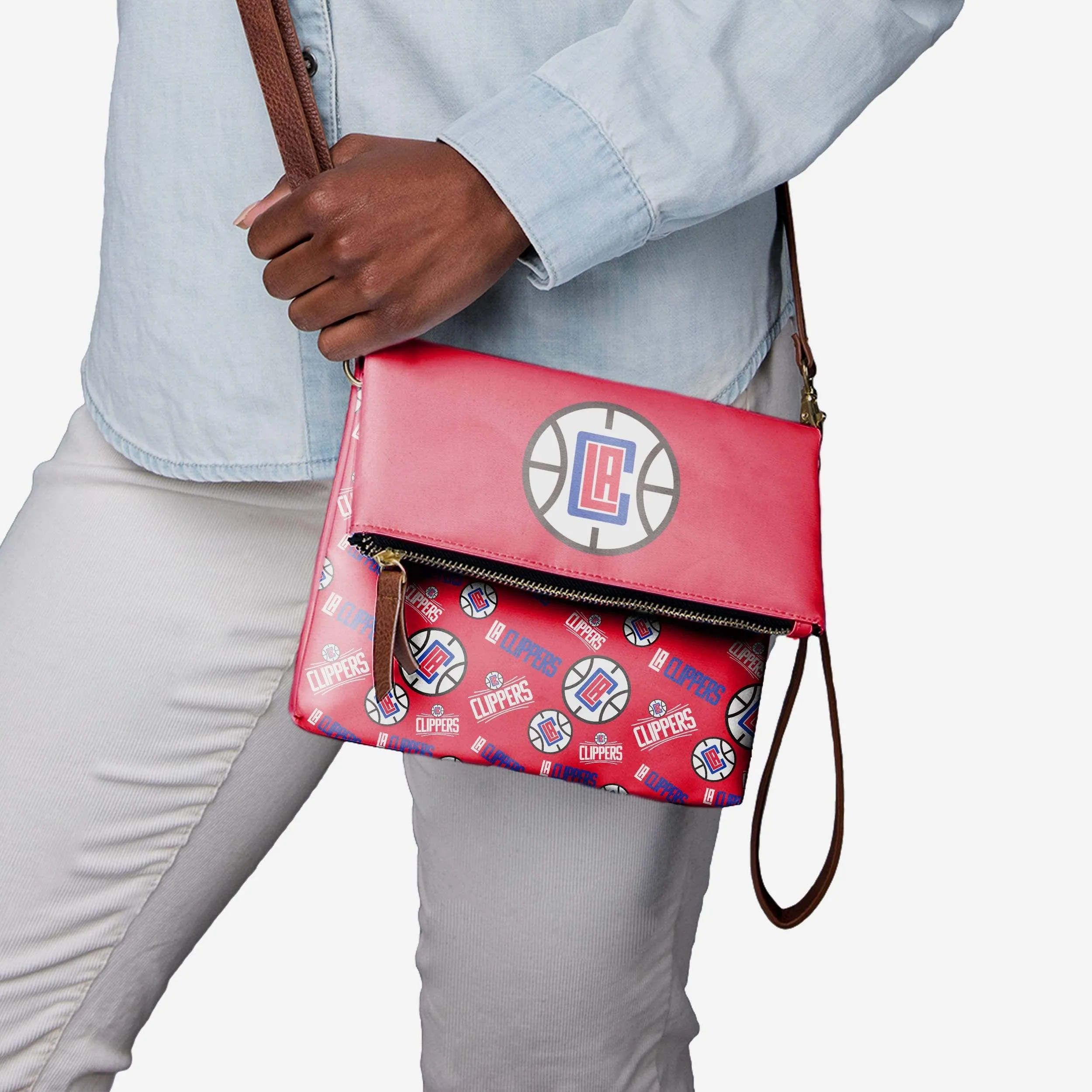Los Angeles Clippers Printed Collection Foldover Tote Bag