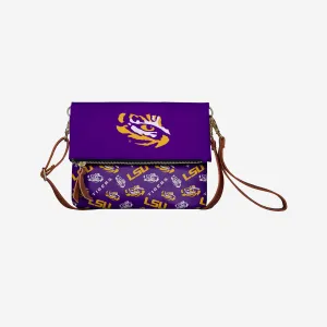 LSU Tigers Printed Collection Foldover Tote Bag