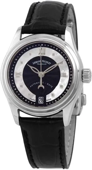 M03-2 Automatic Black Guilloche and White Mother of Pearl Dial Ladies Watch A151AAA-NN-P882NR8