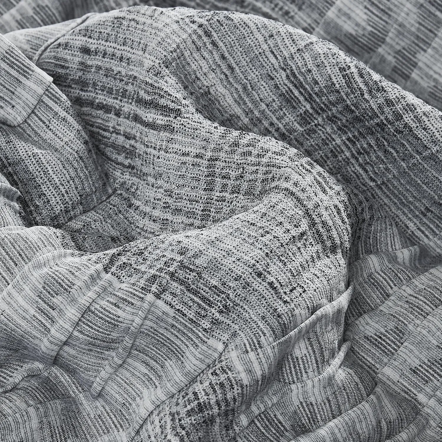 MaiRêve Charcoal Grey King Comforter Set, Textured Design Grey Crinkle Bed in A Bag King Size, 7 Pieces Bedding Set for Men Women with Comforter, Sheets, Pillowcases & Shams 102"x 90"