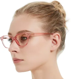 MARE AZZURO Clear Reading Glasses Women Fashion Round Readers 0 1.0 1.25 1.5 1.75 2.0 2.25 2.5 2.75 3.0 3.5 4.0 5.0 6.0