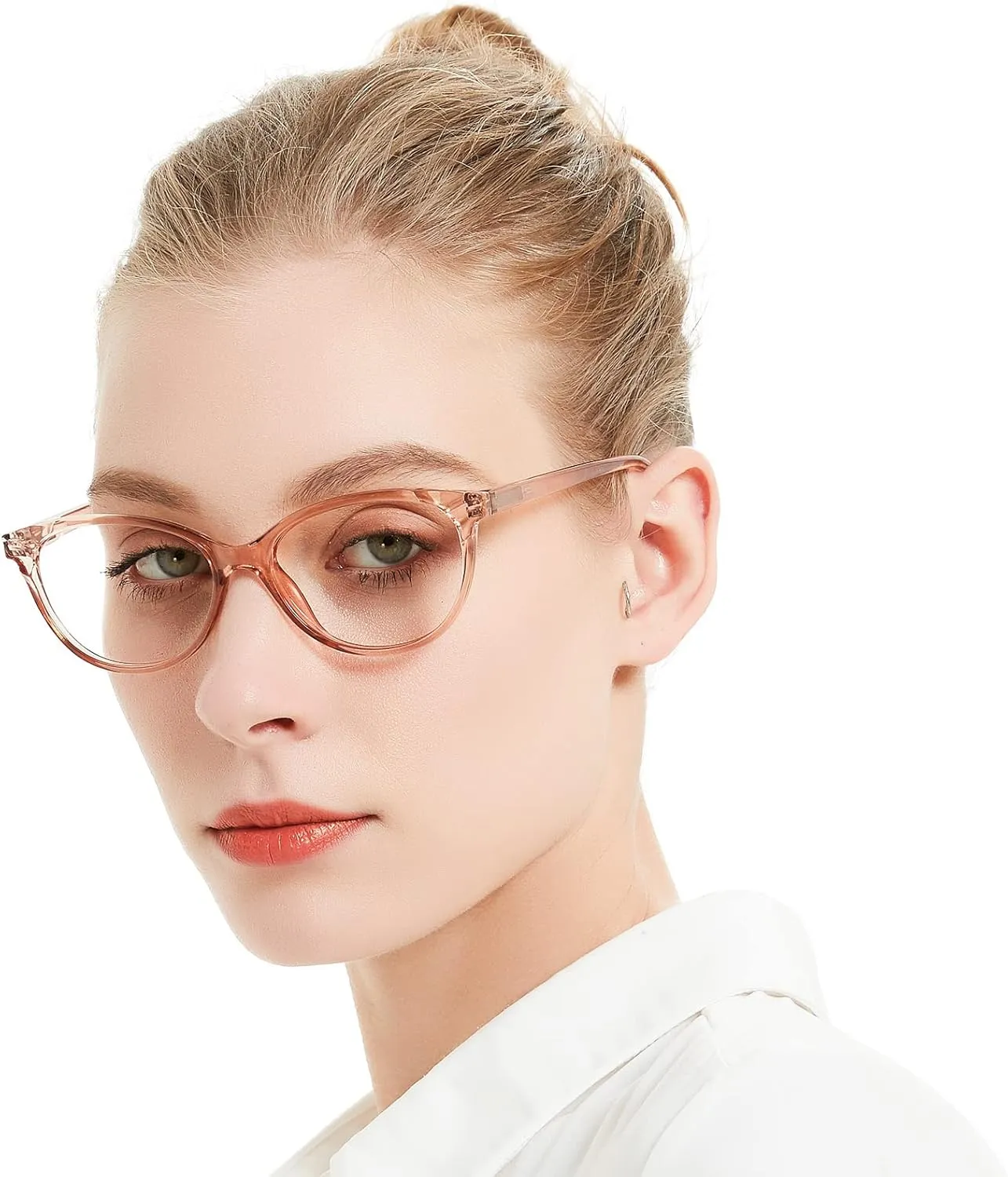 MARE AZZURO Clear Reading Glasses Women Fashion Round Readers 0 1.0 1.25 1.5 1.75 2.0 2.25 2.5 2.75 3.0 3.5 4.0 5.0 6.0