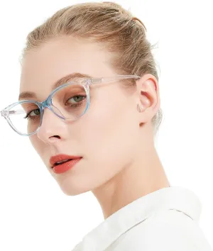 MARE AZZURO Clear Reading Glasses Women Fashion Round Readers 0 1.0 1.25 1.5 1.75 2.0 2.25 2.5 2.75 3.0 3.5 4.0 5.0 6.0