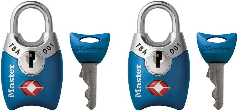 Master Lock 4689T TSA Approved Keyed Lock, 2 Pack, Colors May Vary