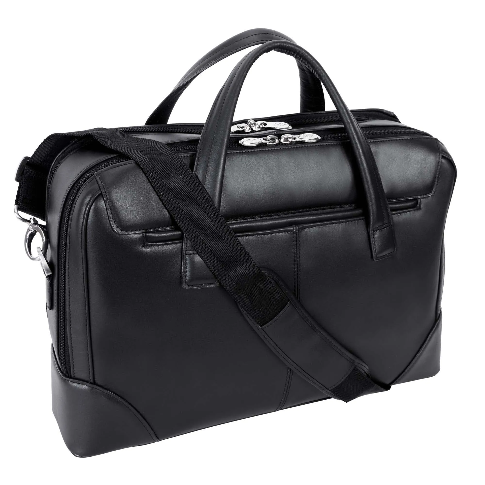 McKlein USA Harpswell 17" Leather Dual Compartment Laptop Briefcase