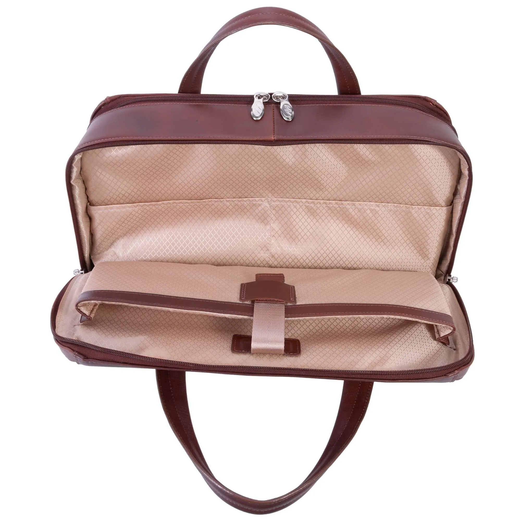 McKlein USA Harpswell 17" Leather Dual Compartment Laptop Briefcase