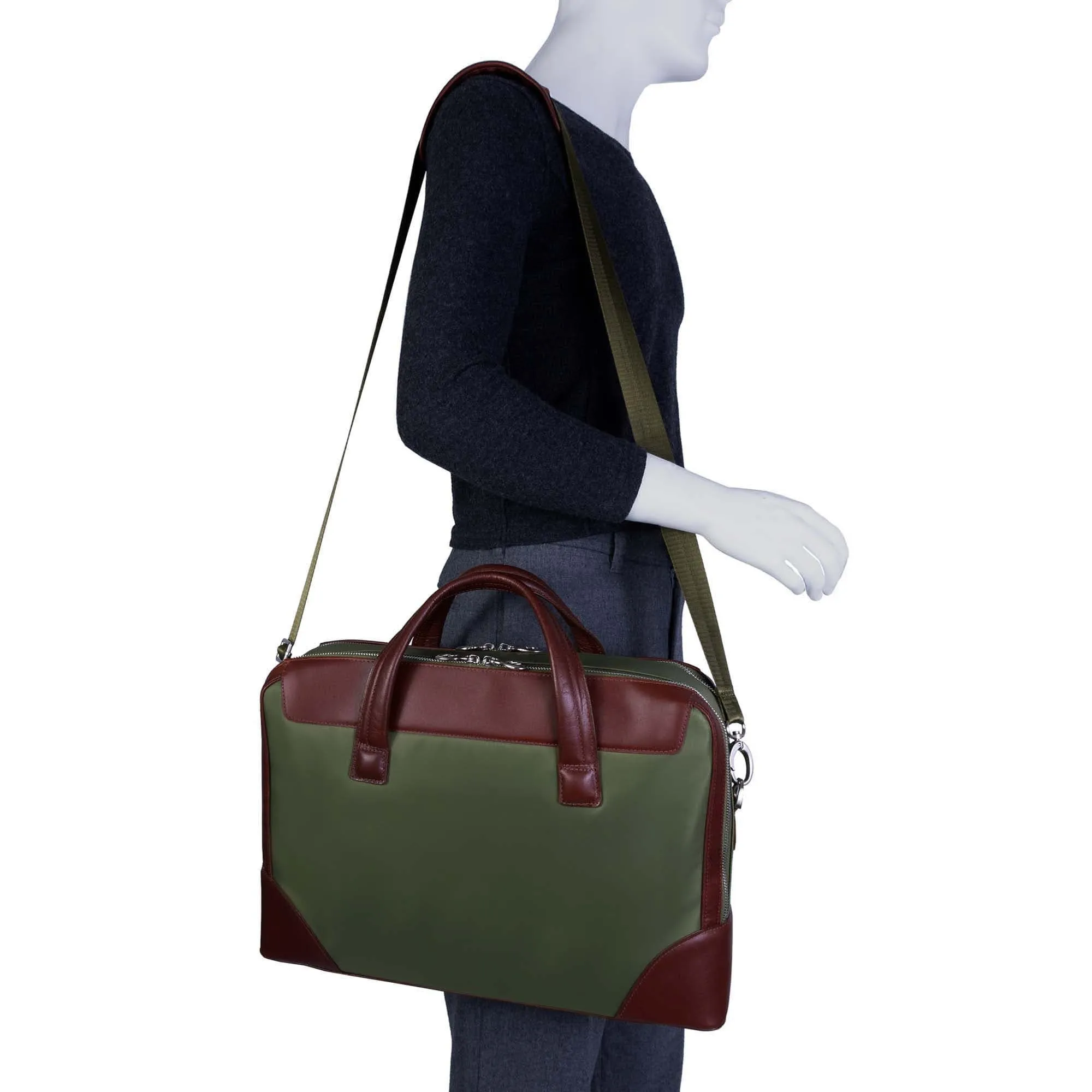 McKlein USA Harpswell 17" Nylon Dual Compartment Laptop Briefcase