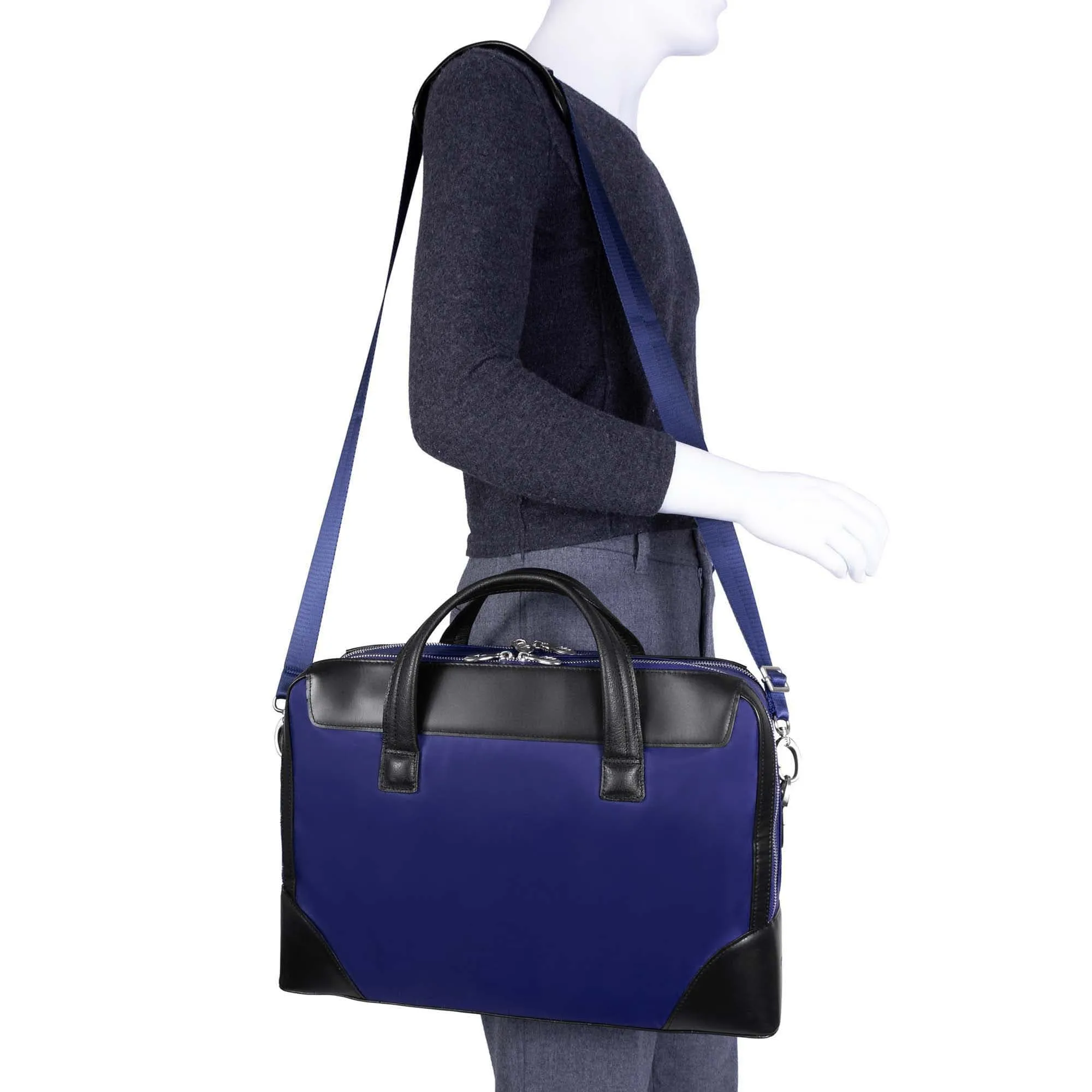 McKlein USA Harpswell 17" Nylon Dual Compartment Laptop Briefcase