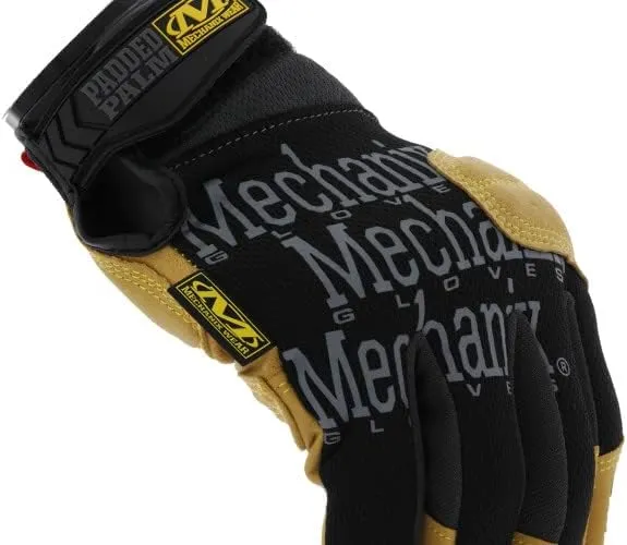 Mechanix Wear: Material4X Padded Palm Work Gloves (Large, Brown/Black)