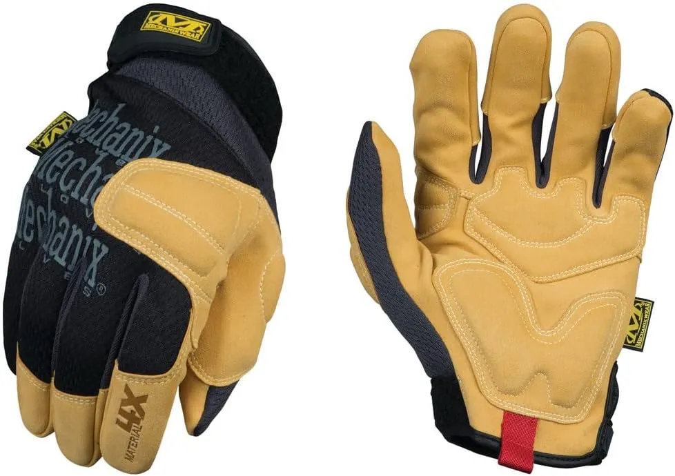 Mechanix Wear: Material4X Padded Palm Work Gloves (Large, Brown/Black)