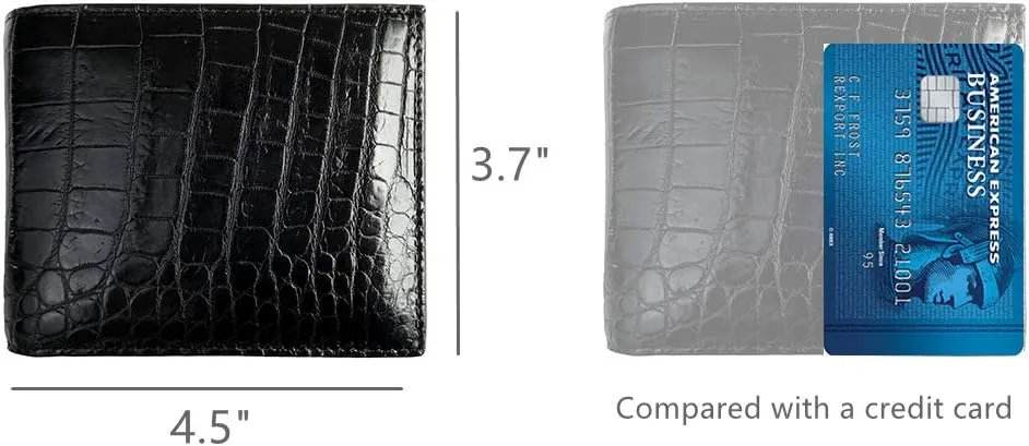 Men's Authentic Crocodile Wallet Alligator Leather Wallet Christmas Gift Birthday Present