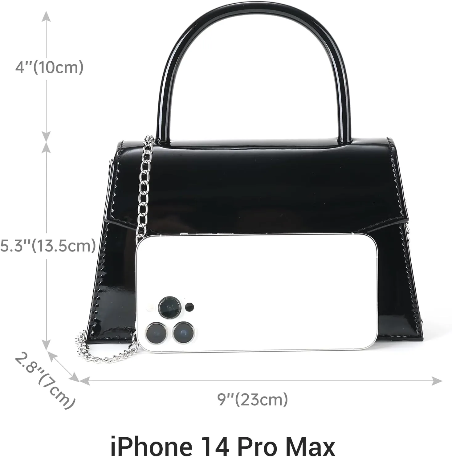 Milisente Women's Evening Bag Bridal Party Clutch Purses Cocktail Prom Handbags with Patent Leather