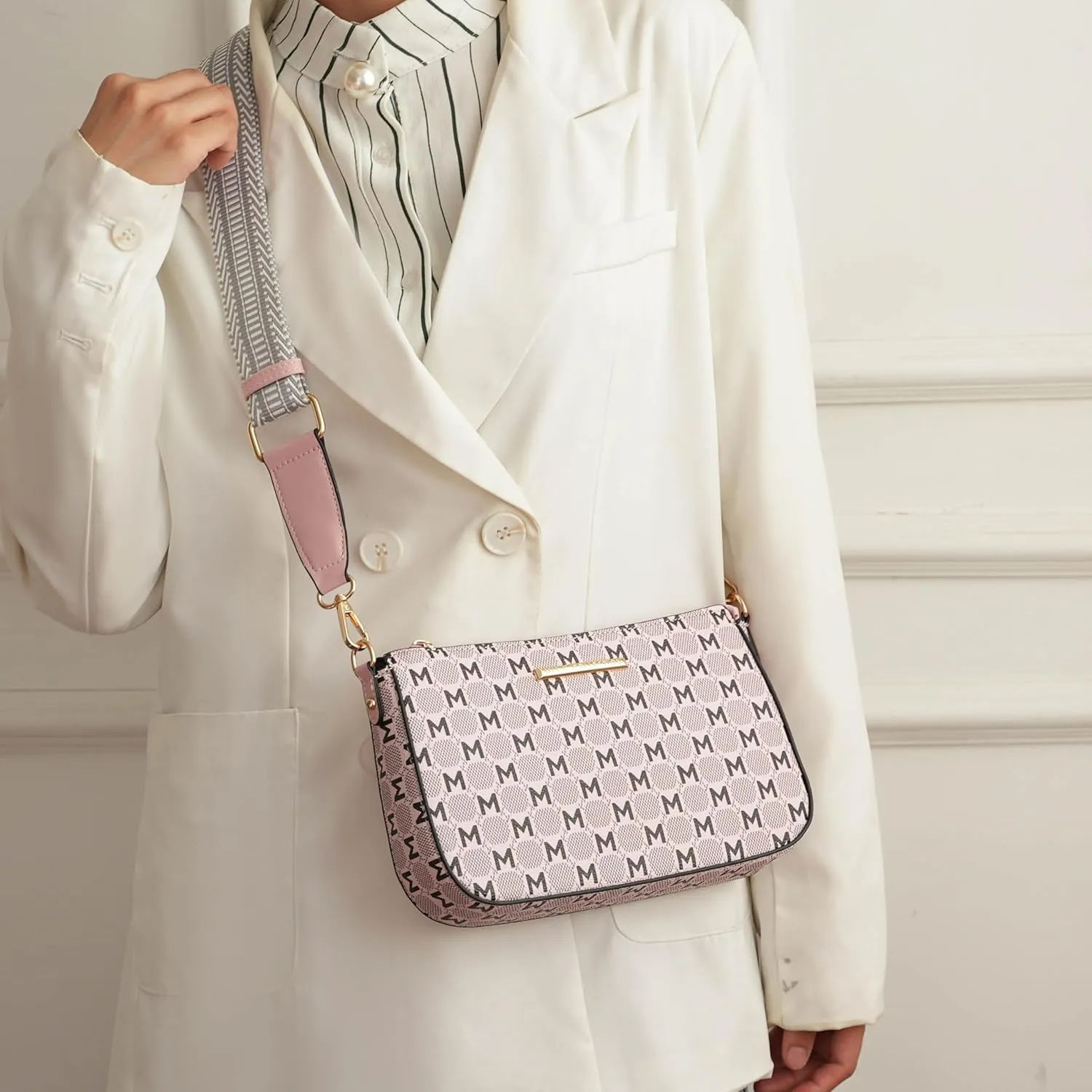 MKF Collection Women's Crossbody Bag, Printed Vegan Leather Shoulder Bag Handbag Purse By Mia K