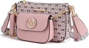 MKF Collection Women's Crossbody Bag, Printed Vegan Leather Shoulder Bag Handbag Purse By Mia K