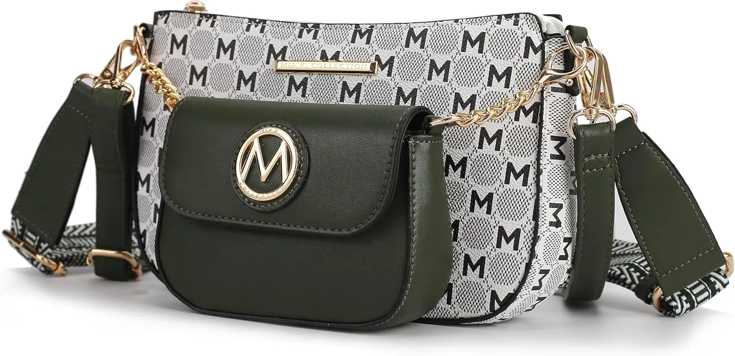 MKF Collection Women's Crossbody Bag, Printed Vegan Leather Shoulder Bag Handbag Purse By Mia K