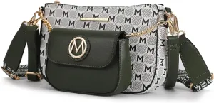 MKF Collection Women's Crossbody Bag, Printed Vegan Leather Shoulder Bag Handbag Purse By Mia K