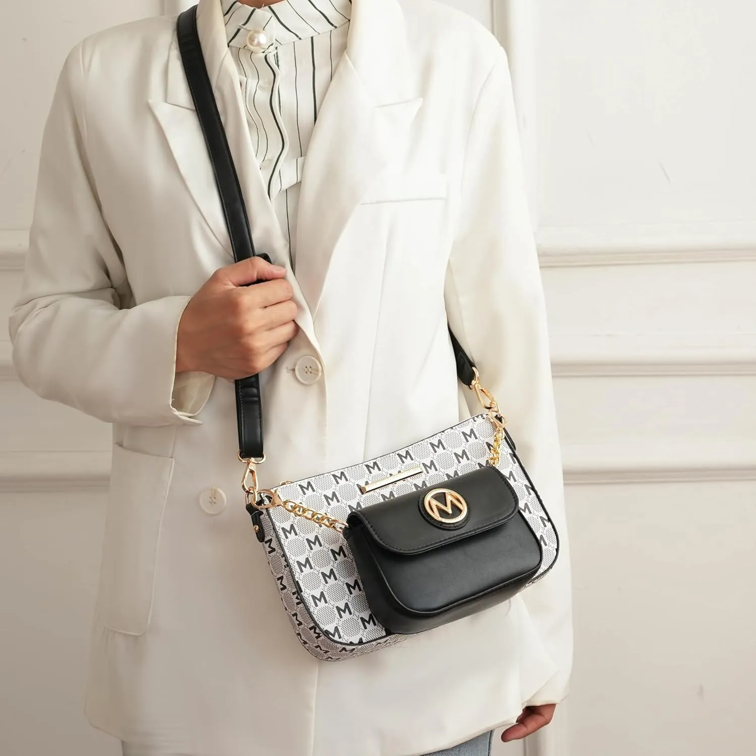 MKF Collection Women's Crossbody Bag, Printed Vegan Leather Shoulder Bag Handbag Purse By Mia K