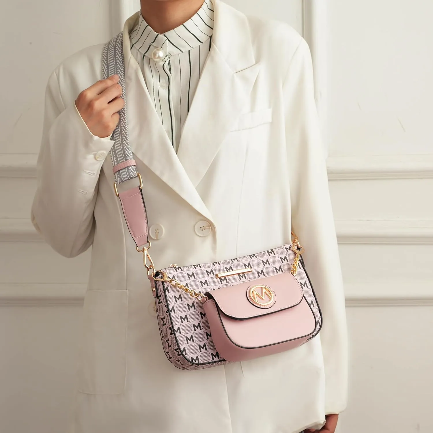 MKF Collection Women's Crossbody Bag, Printed Vegan Leather Shoulder Bag Handbag Purse By Mia K