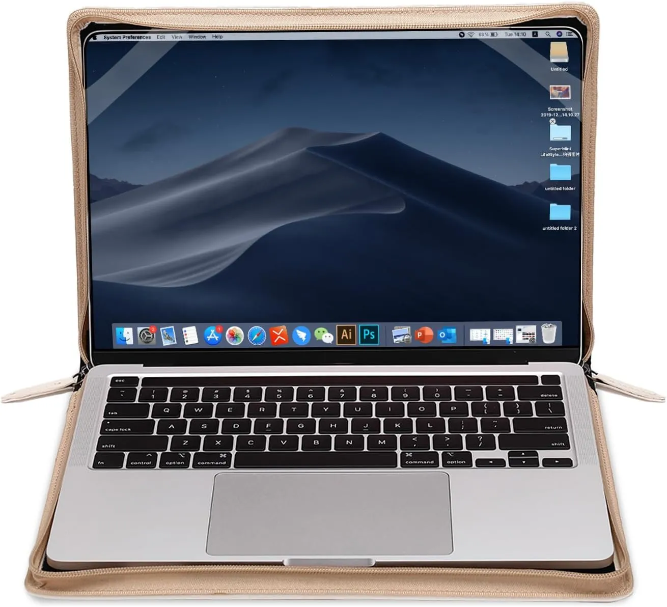 MOSISO Laptop Sleeve Case Compatible with MacBook Air 13 inch M4 A3240 M3 A3113 M2 A2681 M1 A2337 A2179 A1932 2025-2018/Pro 13 inch M2 M1 2025-2016, PU Leather Vintage Portfolio Cover, Ivory White