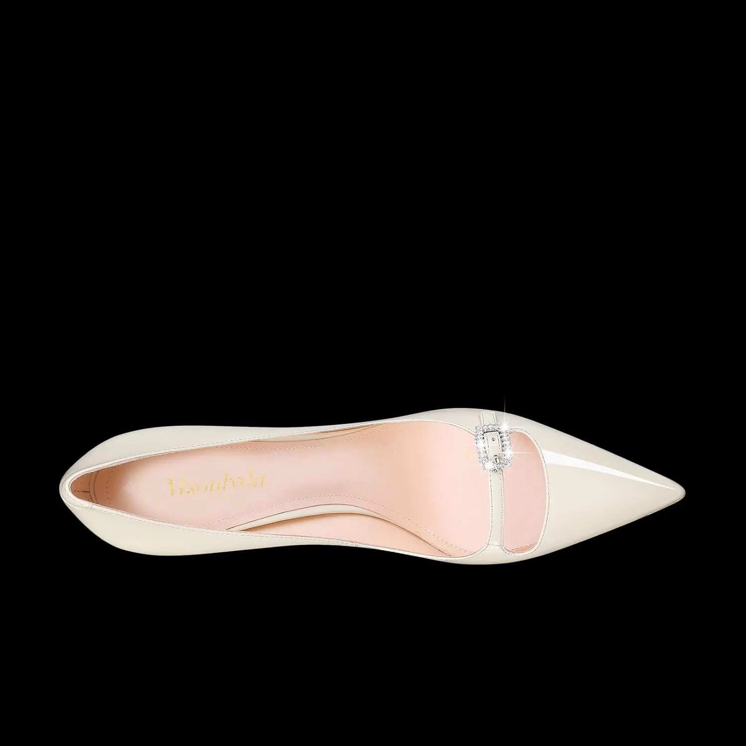 MSONLYDN Patent Heels Casual Women Leather Heels and Pumps Stiletto High Heels Pumps Comfortable Sexy for Wedding Shoes 4 inch