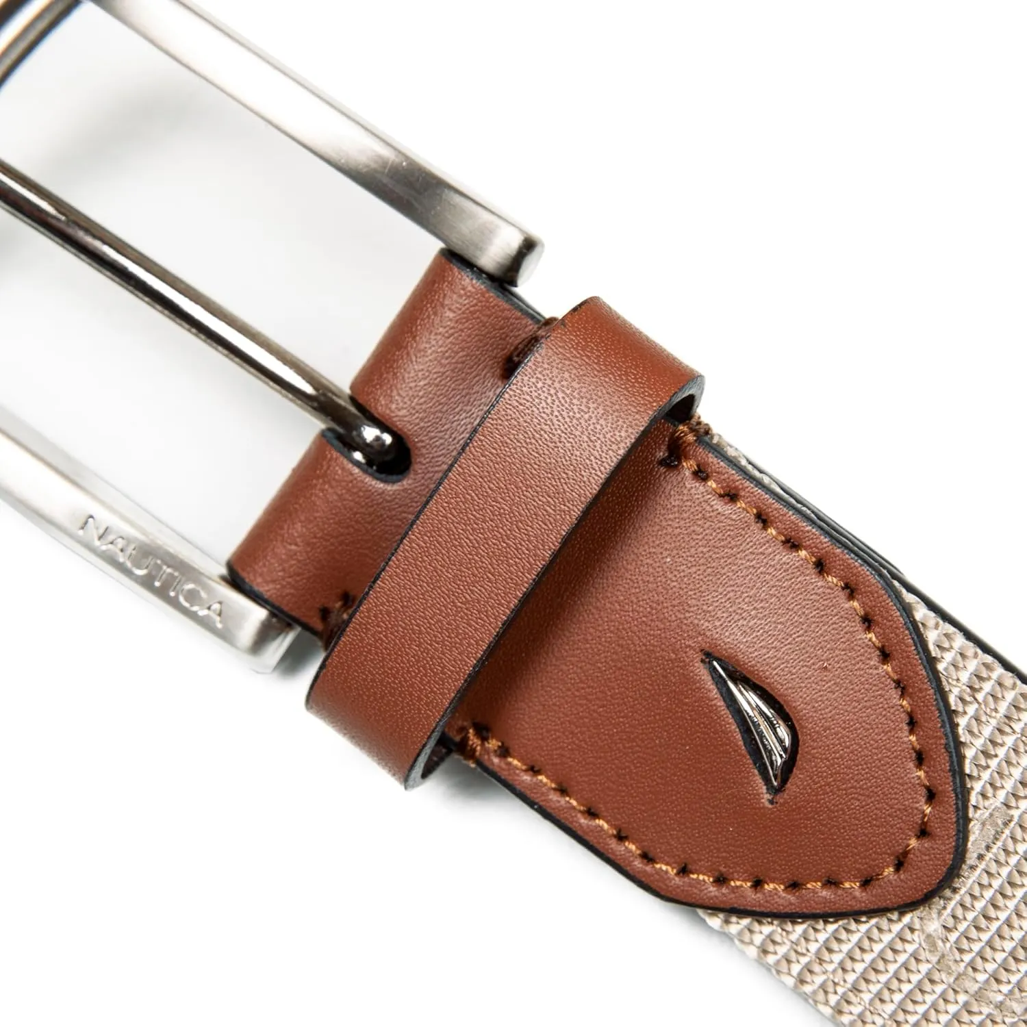 Nautica Men's Casual Leather Belt | Everyday | Classic | Pants | Jeans | Khakis | Chinos | Metal Buckle