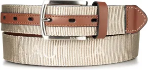 Nautica Men's Casual Leather Belt | Everyday | Classic | Pants | Jeans | Khakis | Chinos | Metal Buckle