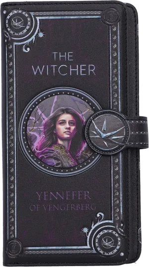 Nemesis Now The Witcher Yennefer Embossed Purse 18.5cm, PU Leather, Black, Officially Licensed The Witcher Merchandise, Yennefer Embossed Purse, 4 Cash and 12 Card Compartments, Black, 18.5cm,, Black,