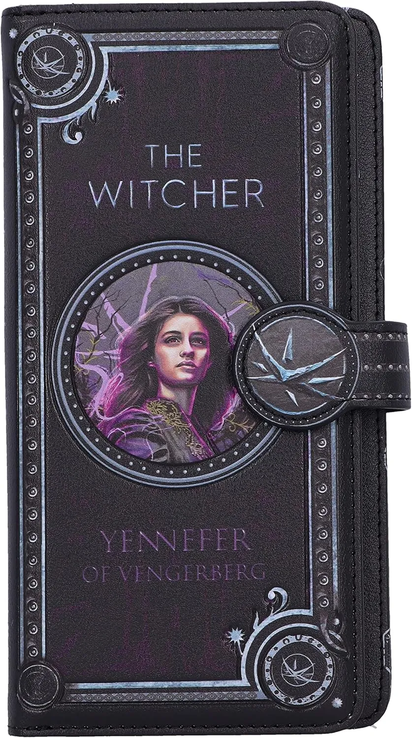 Nemesis Now The Witcher Yennefer Embossed Purse 18.5cm, PU Leather, Black, Officially Licensed The Witcher Merchandise, Yennefer Embossed Purse, 4 Cash and 12 Card Compartments, Black, 18.5cm,, Black,