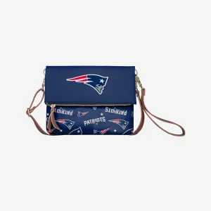 New England Patriots Printed Collection Foldover Tote Bag