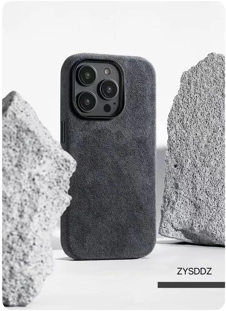 New Protective Case for iPhone 13 All Inclusive Series Phone Handmade Suede Alcantara, Compatible with Wireless Charging (iPhone 13 Pro Max,Black)