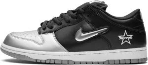 Nike Mens Sb Dunk Low Og Qs Supreme - Jewel Swoosh Silver/Black Ck3480 001 Size - 6