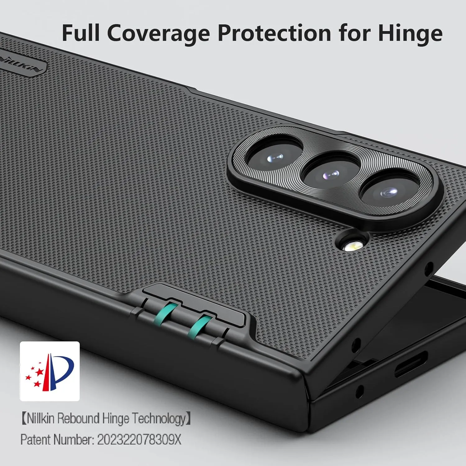 Nillkin for Samsung Galaxy Z Fold 6 Case with Screen Protector, Hinge Protection, Frosted Matte Texture Ultra Slim Fit Protective Phone Case for Galaxy Z Fold 6 Black