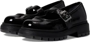 NINA Girl's Kathy (Toddler/Little Kid/Big Kid) Black Crinkle Patent 11 Little Kid M