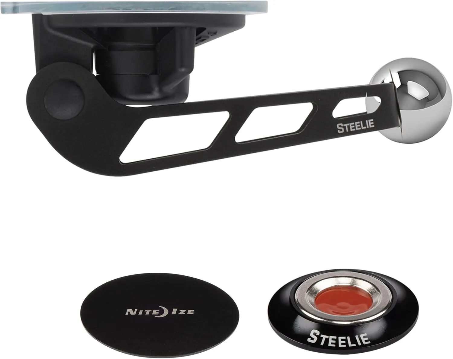 Nite Ize Steelie Windshield Kit - Magnetic Cell Phone Holder for Car Accessories - Sturdy Car Windshield Mount for Cell Phones - Orbiter