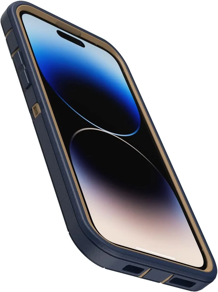 OtterBox iPhone 14 Pro Max (Only) - Defender Series Case - Rugged & Durable - Case Only - Non-Retail Packaging - (Blue Suede Shoes)