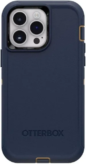 OtterBox iPhone 14 Pro Max (Only) - Defender Series Case - Rugged & Durable - Case Only - Non-Retail Packaging - (Blue Suede Shoes)