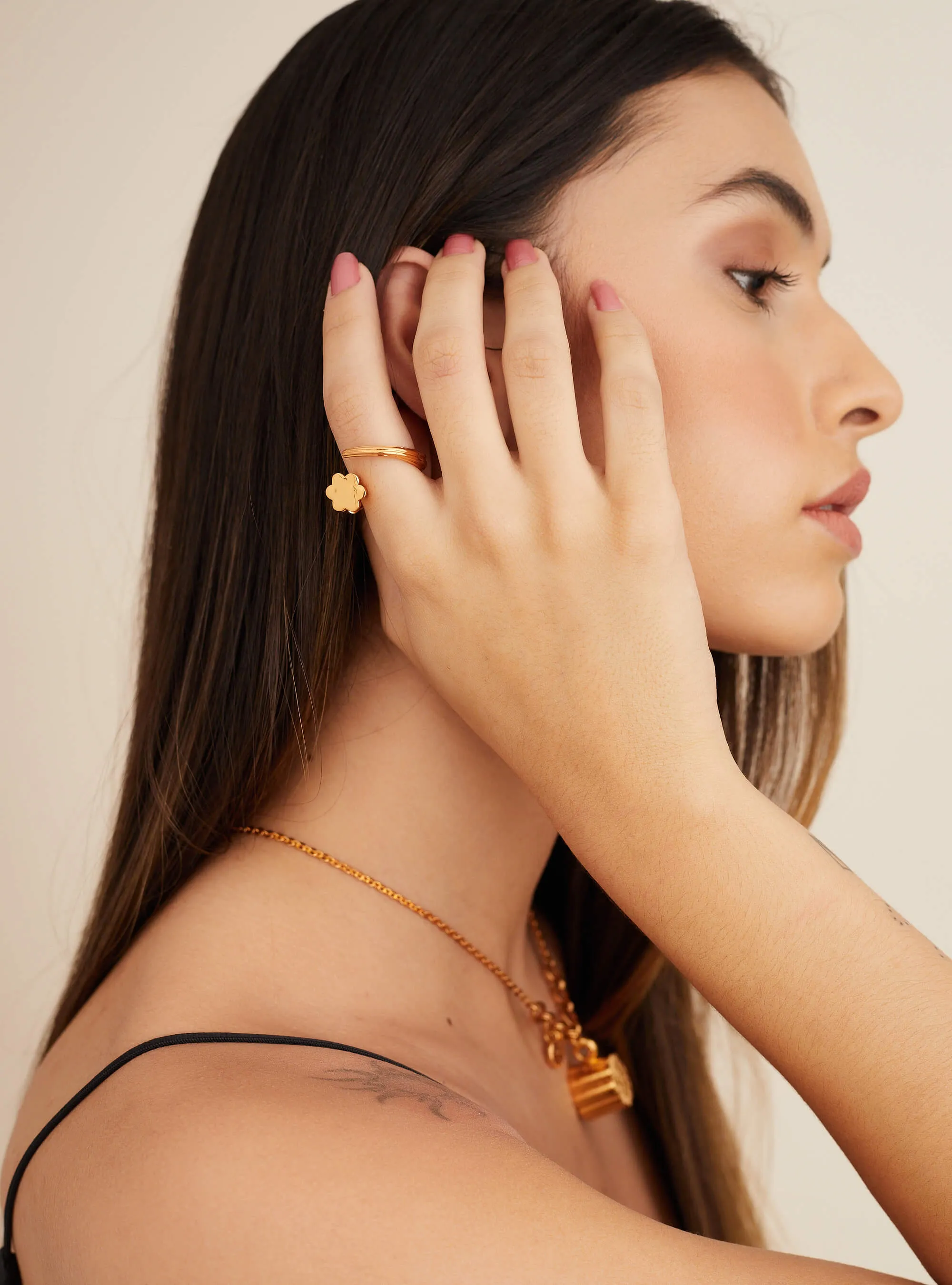 Outhouse   I   Oh Poppi Sixth Avenue Tuscon Ring Brass, Gold Accessories OHAW21RI041