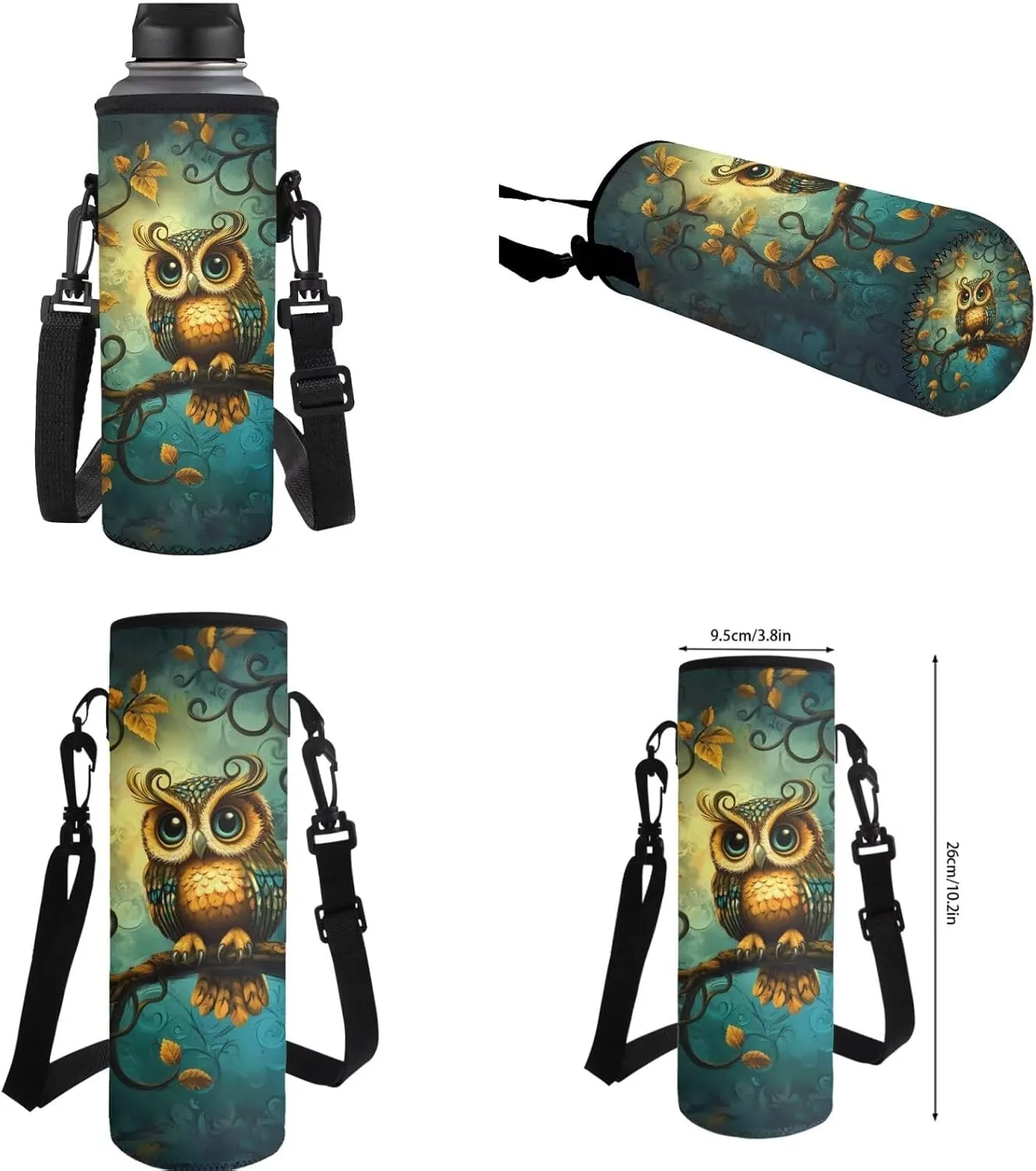 Owl Bookbag and Lunch Box Set for Girls Trendy Backpack for Kindergarten Girls 4 in 1 Set for Primary Kids Casual Daypack Tote Bags