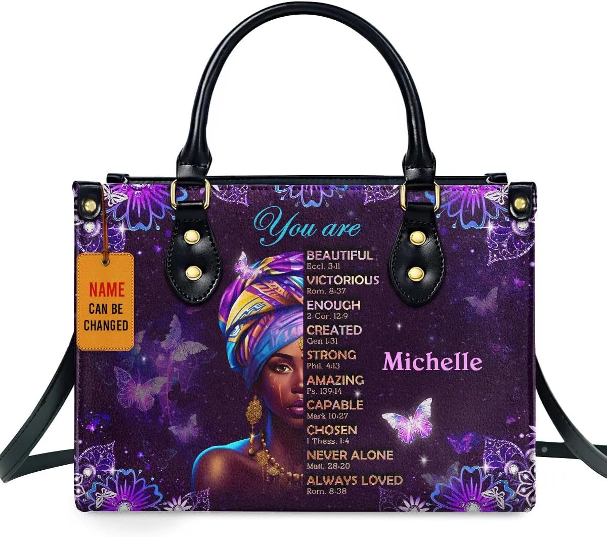 Personalized Leather Handbag For Black African
