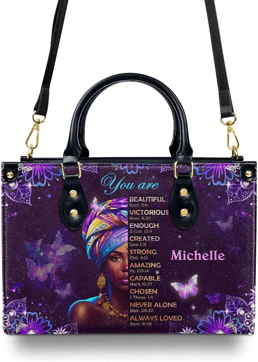 Personalized Leather Handbag For Black African
