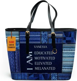 Personalized Leather Tote Bag For Black African Women