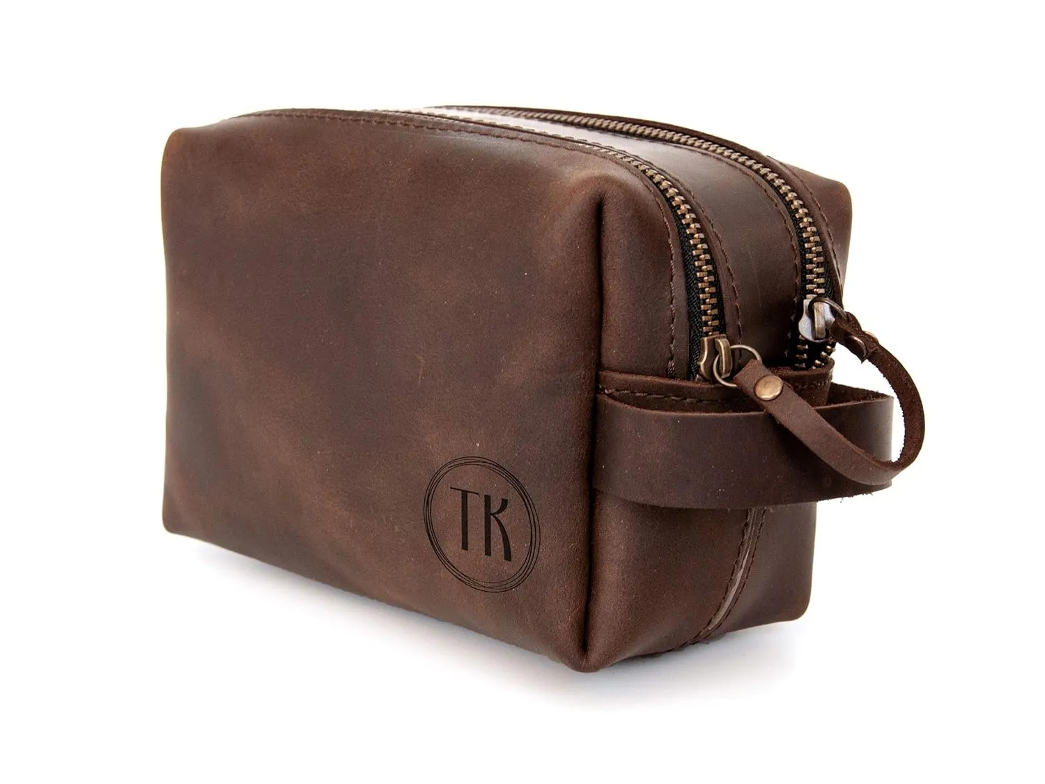 Personalized Toiletry Bag Leather Shaving Kit Men Dopp Kit Mens Wash Bag Travel Bag for Men Monogrammed Groomsmen Gifts Groom Wedding Gift for Best Man Father's Day Gift Shaving Bag Gift for Men