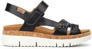 PIKOLINOS Wedge Sandals Leather Palma for Woman Black