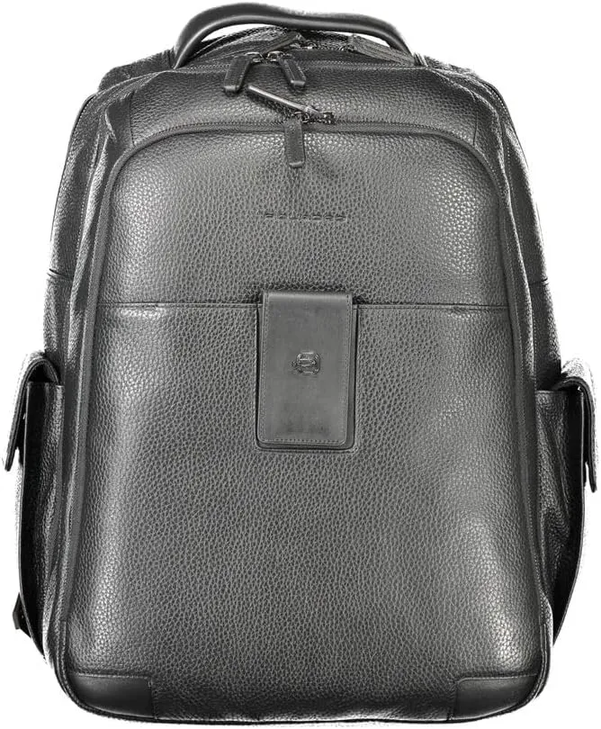 Piquadro Black Leather Men's Backpack
