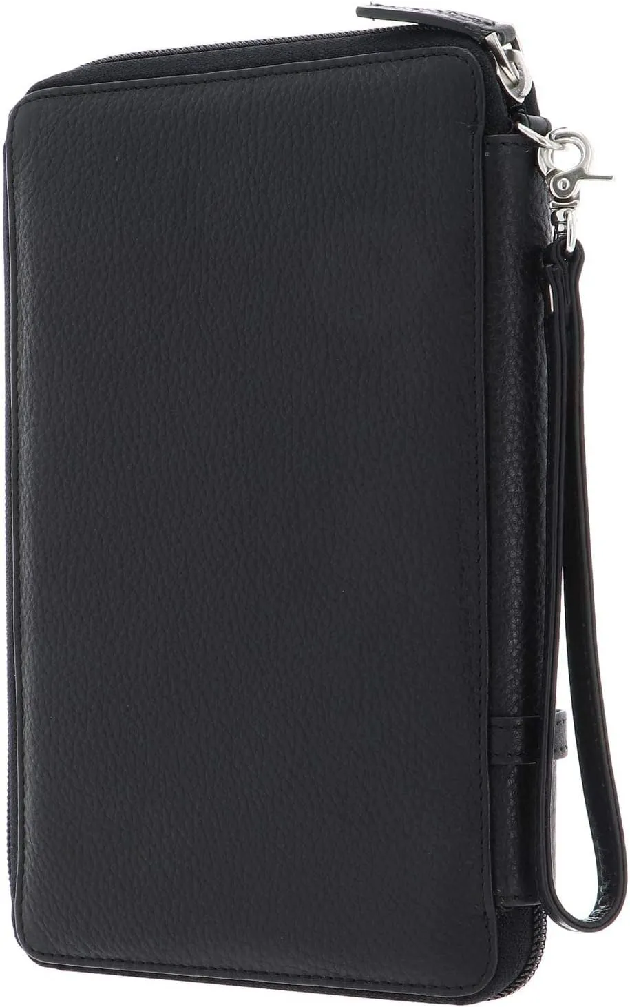 PIQUADRO Modus Leather Keyring with Carabiner and Ring, Black, Taglia unica, European