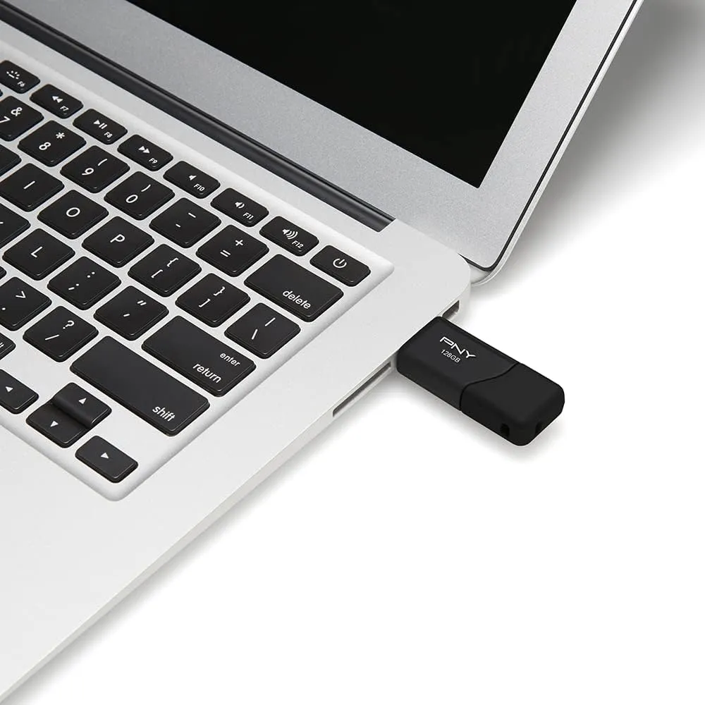 PNY 128GB Attaché 3 USB 2.0 Flash Drive, Black (Pack of 5)
