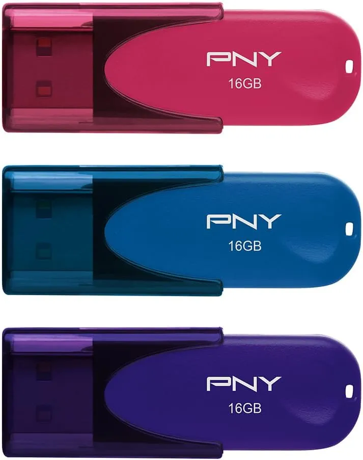 PNY 16GB Attaché 4 USB 2.0 Flash Drive 3-Pack