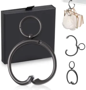 Purse Hook for Table 2-in-1 Anti Slip Purse Hook, Table Purse Hook with Gift Box, Heavy Duty Bag Hook Available for Women and Men Gifts (Black)